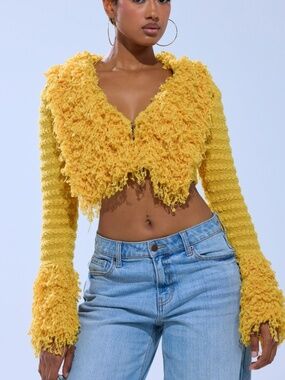 SUNSHINE QUEEN FRINGE SWEATER - 1X